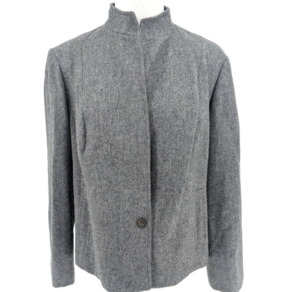 Vintage Pendleton 100% Virgin Wool Blazer Gray Single Button Heritage Classic LG - Picture 12 of 15